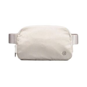 Lululemon Everywhere Belt Bag White Opal with silver hardware logo